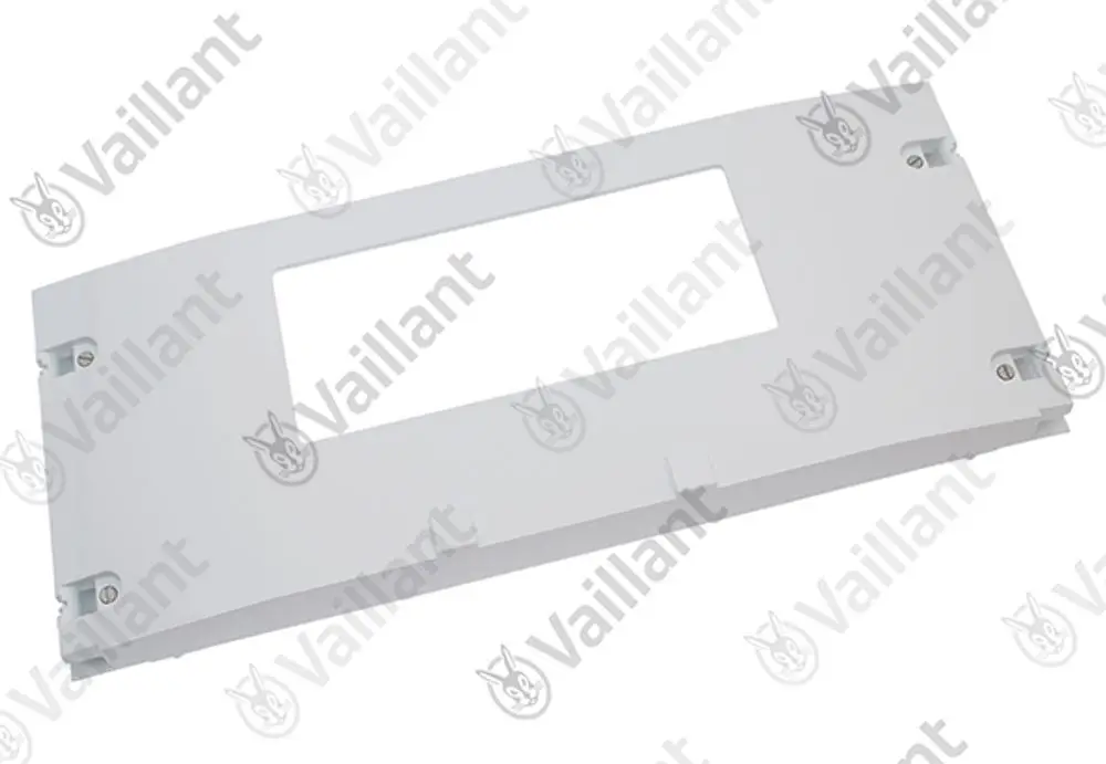 Vaillant Abdeckung für einen Schaltkasten, weiß, rechteckige Aussparung in der Mitte, inklusive Befestigungselemente.